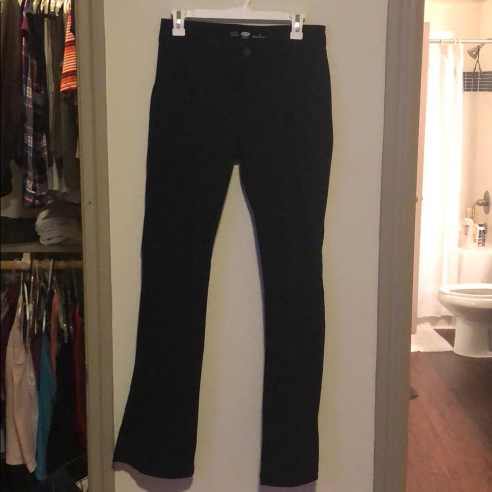 Black khaki bootcut pants